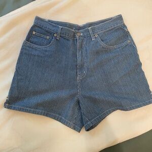 Bill Blass pinstripe denim shorts